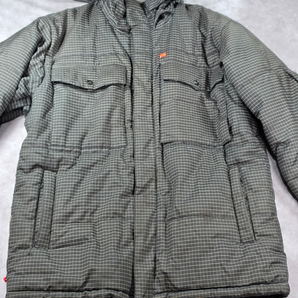 Foursquare Snowboard Jacket Women Large Black Good 10K Insulated Grid Pattern